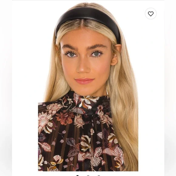 NWT SHASHI LILITH HAIRBAND Faux Leather Black Hair Headbands for Women for sale | eBay main image 2